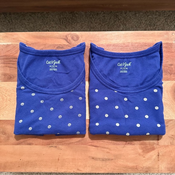 Cat & Jack Polka Dot Tank Tops Set of 2 EUC - Picture 1 of 7